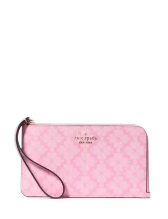 Kate Spade New York Lucy Spade Flower Medium L-zip Wristlet