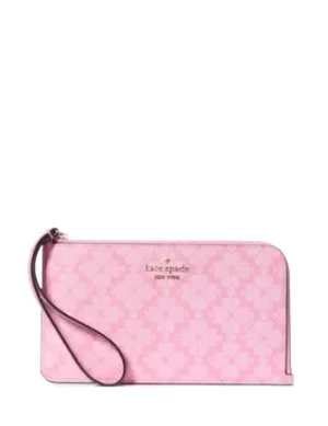 Kate Spade New York Lucy Spade Flower Medium L-zip Wristlet