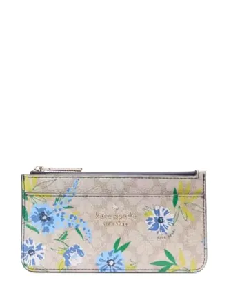 Kate Spade New York Spade Flower Floral Large Slim Card Holder