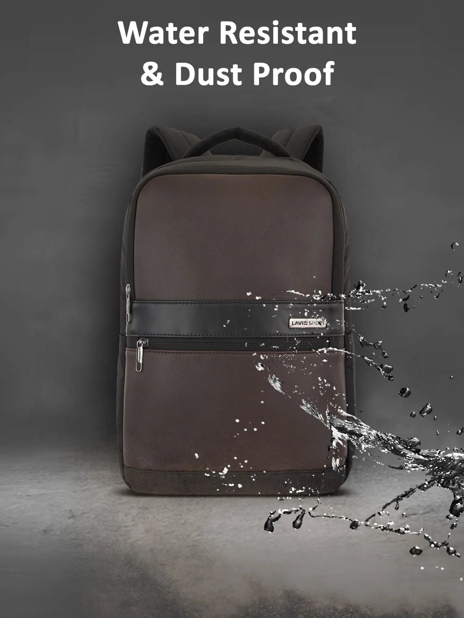 Lavie Sport Armour 24L Laptop Backpack with Trolley sleeve For Men & Women Black/Navy
