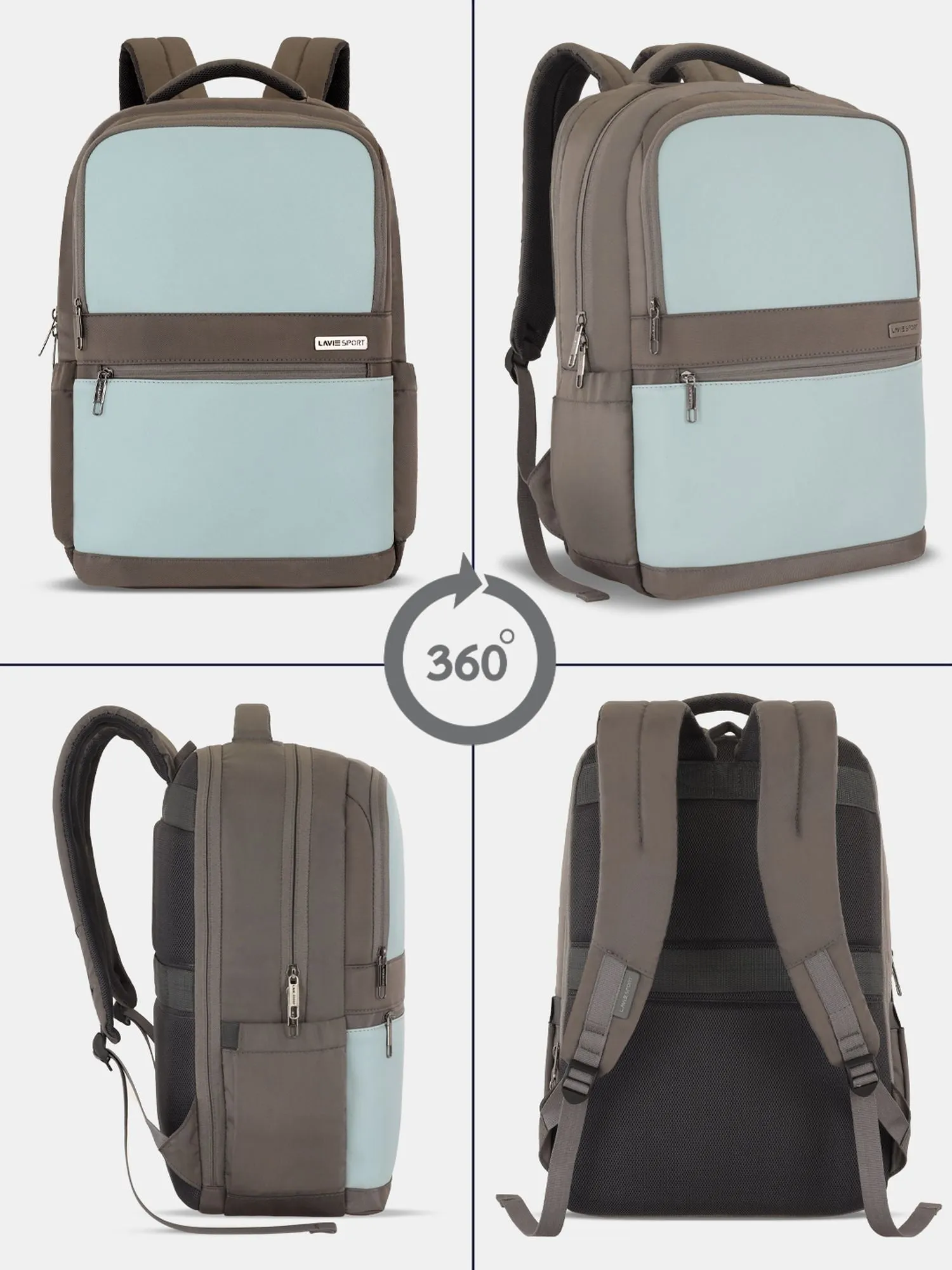Lavie Sport Armour 24L Laptop Backpack with Trolley sleeve For Men & Women Black/Navy