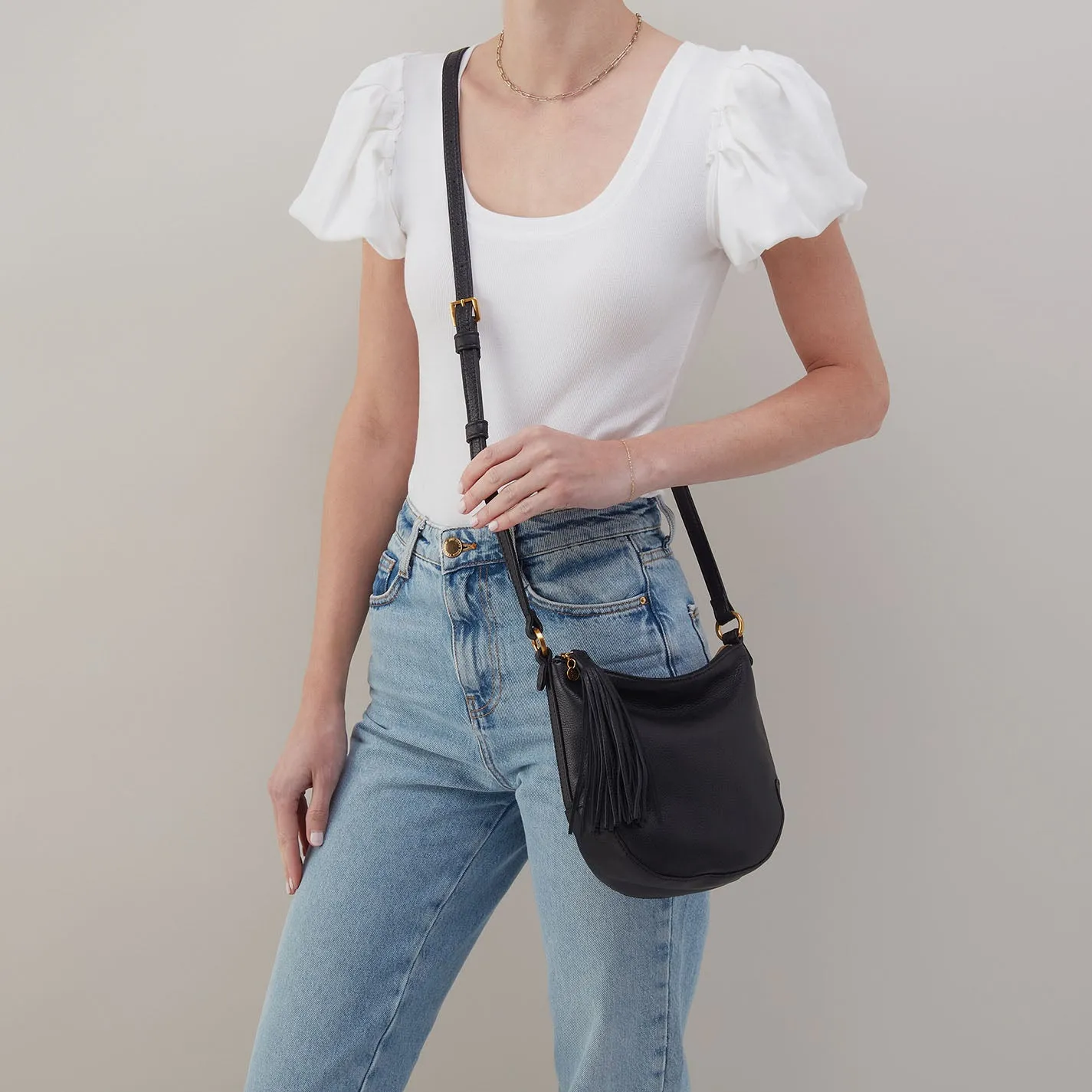 Lexi Crossbody In Pebbled Leather - Black