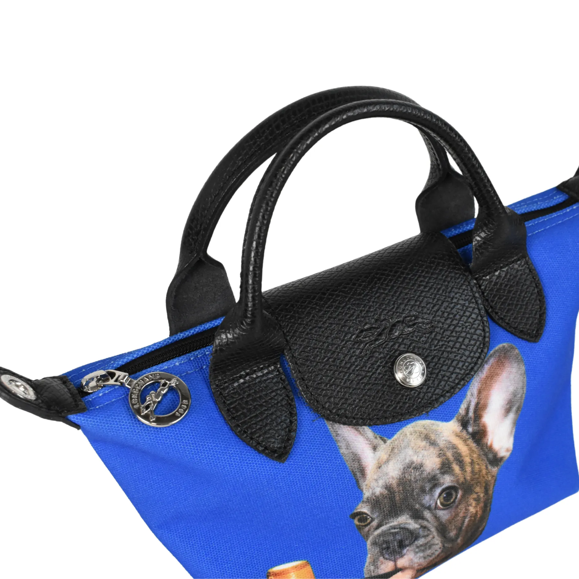 Longchamp x Toiletpaper'Le Pliage XS' Handbag