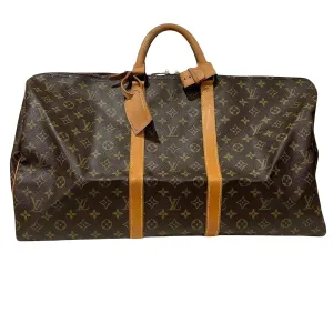 Louis Vuitton Keepall 55 Canvas Travel Bag (Pre-Owned)