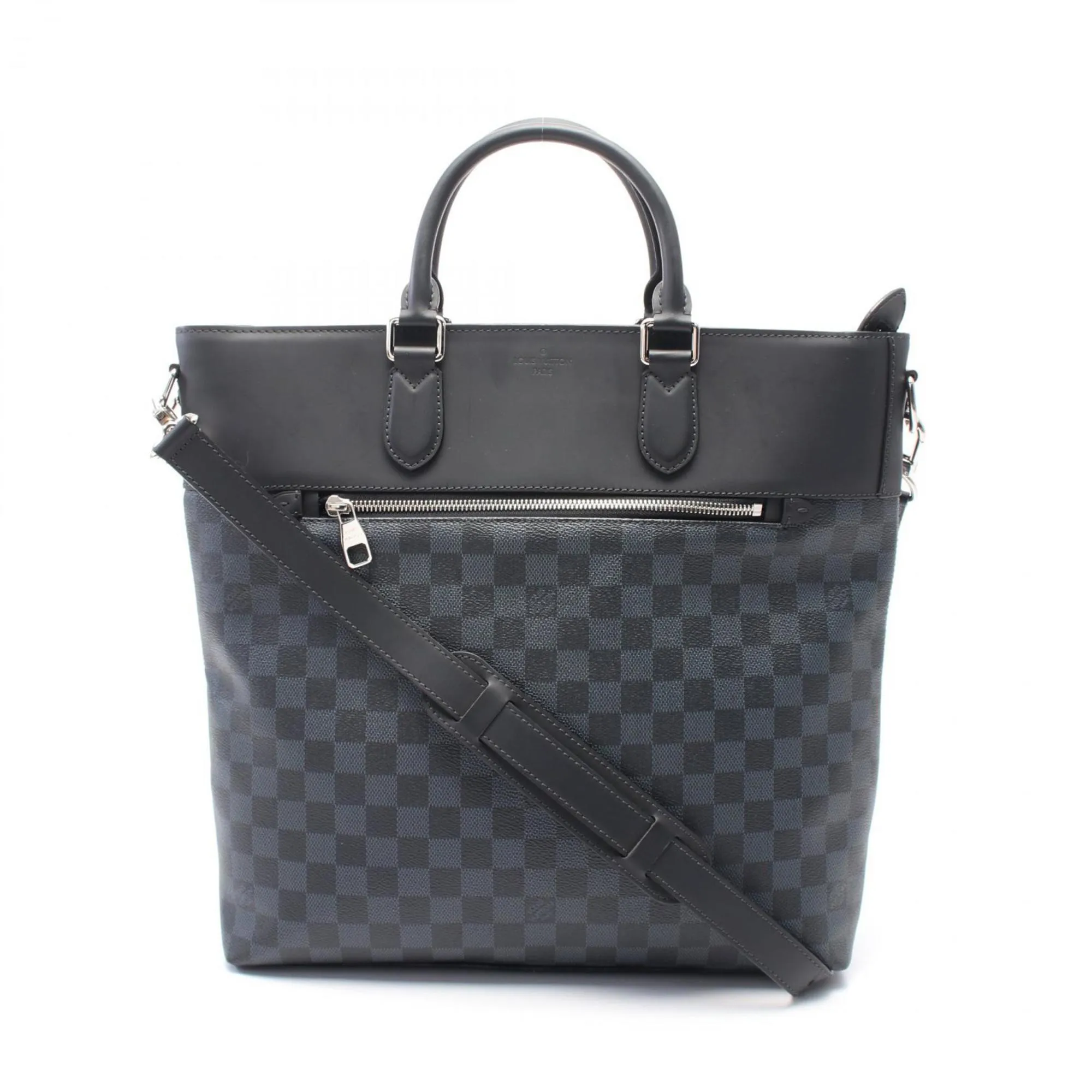 Louis Vuitton Navy Coated Canvas Pvc Leather Tote Bag (Pre-Owned)