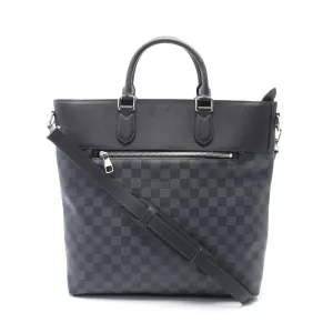 Louis Vuitton Navy Coated Canvas Pvc Leather Tote Bag (Pre-Owned)