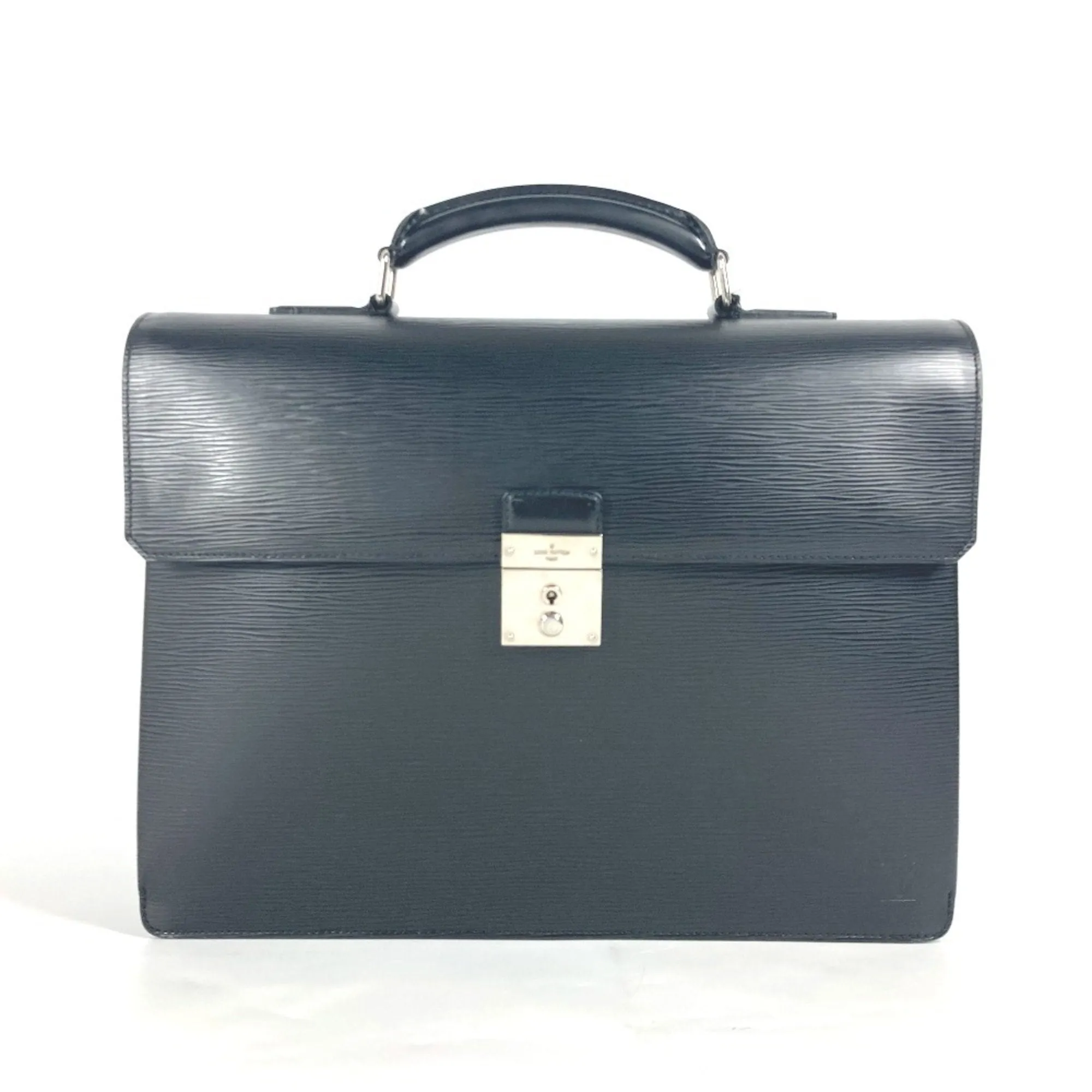 Louis Vuitton Noir Epi Leather Briefcase Handbag (Pre-Owned)