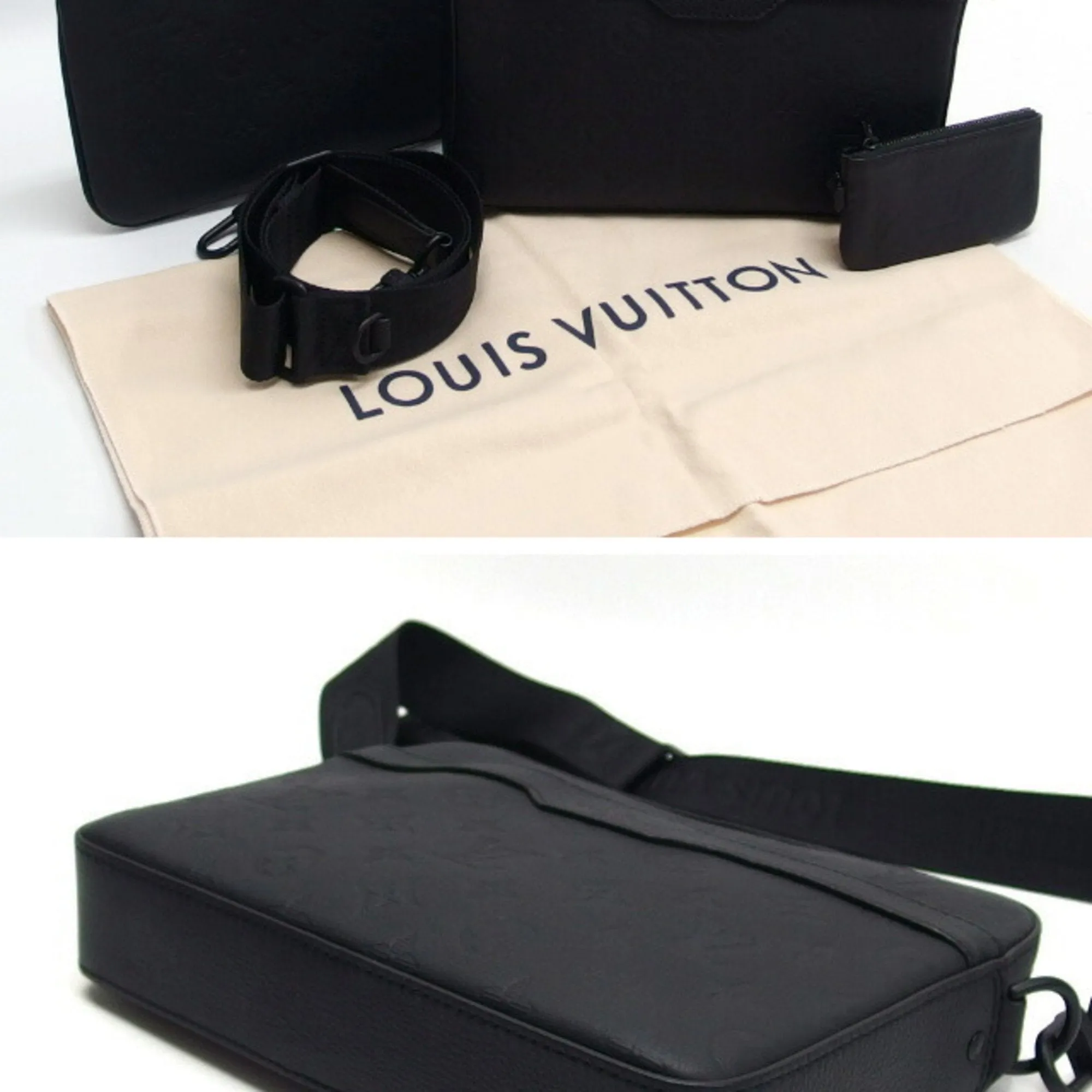 Louis Vuitton Noir Monogram Empreinte Shoulder Bag (Pre-Owned)
