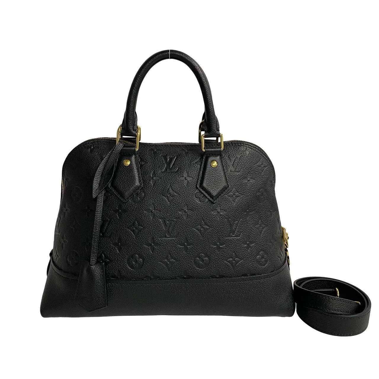 LOUIS VUITTON Shoulder Bag leather black Monogram Unplant Neo Alma PM