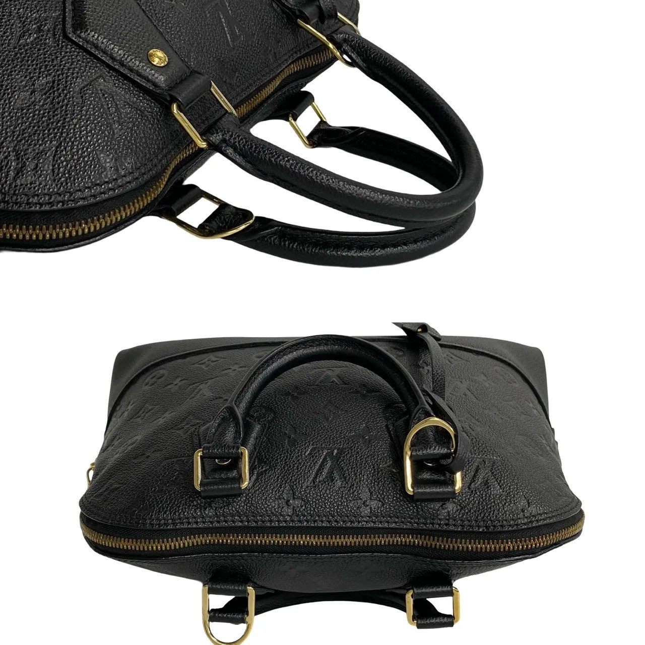 LOUIS VUITTON Shoulder Bag leather black Monogram Unplant Neo Alma PM