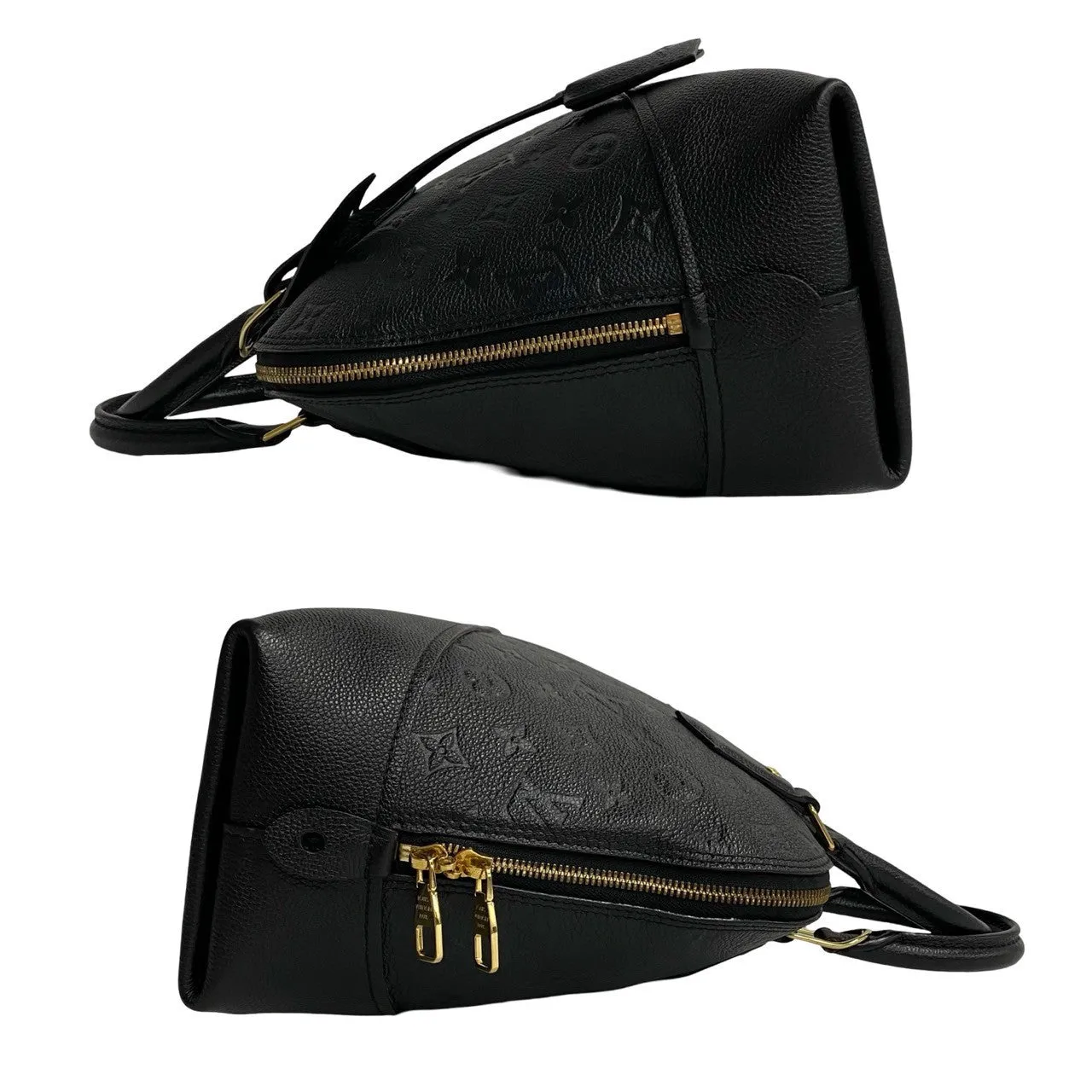 LOUIS VUITTON Shoulder Bag leather black Monogram Unplant Neo Alma PM