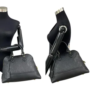 LOUIS VUITTON Shoulder Bag leather black Monogram Unplant Neo Alma PM