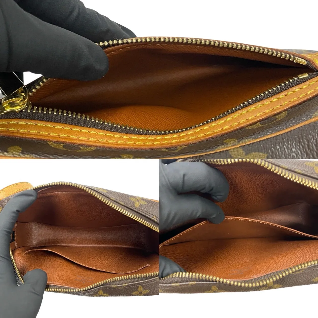 LOUIS VUITTON Shoulder Bag leather Brown Monogram Pochette cite