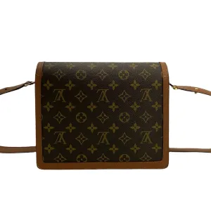 LOUIS VUITTON Shoulder Bag leather Brown Monogram Raspail