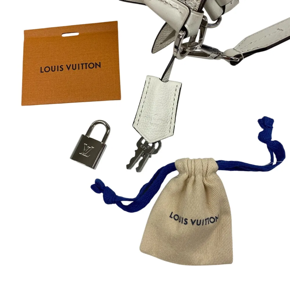 LOUIS VUITTON Shoulder Bag M58483 Monogram Mahina white Mahina Mulia