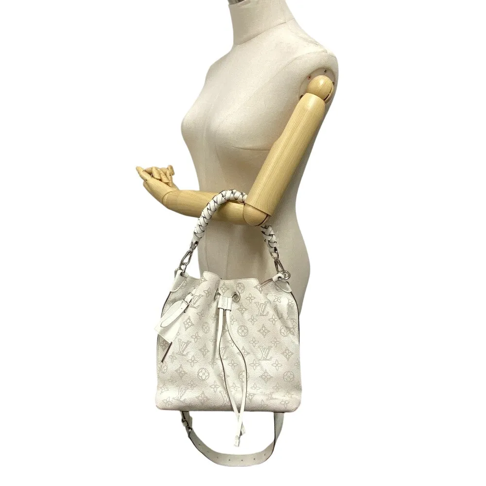 LOUIS VUITTON Shoulder Bag M58483 Monogram Mahina white Mahina Mulia