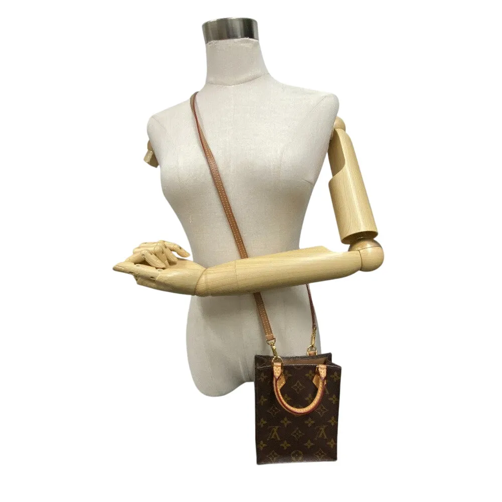 LOUIS VUITTON Shoulder Bag M69442 leather Brown Monogram Eclipse Petit Sac Plat