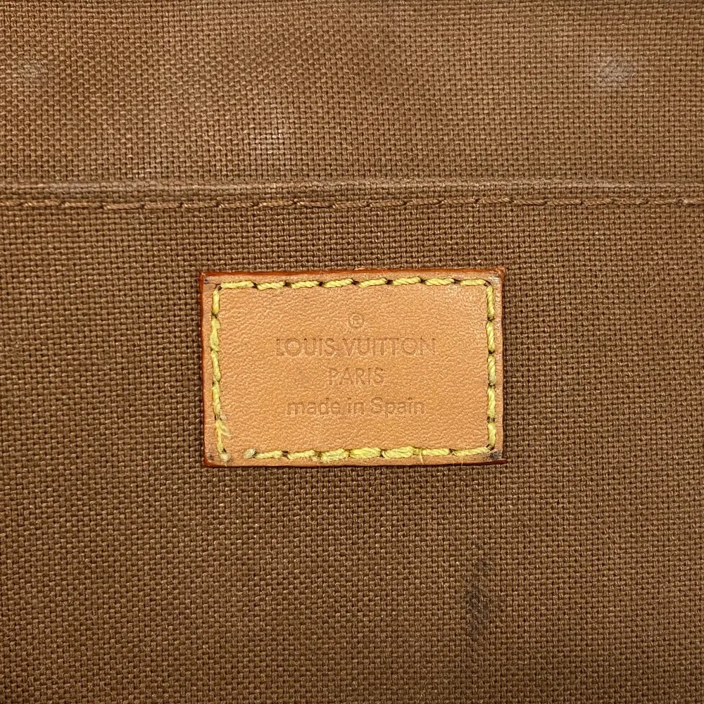 LOUIS VUITTON Shoulder Bag M69442 leather Brown Monogram Eclipse Petit Sac Plat