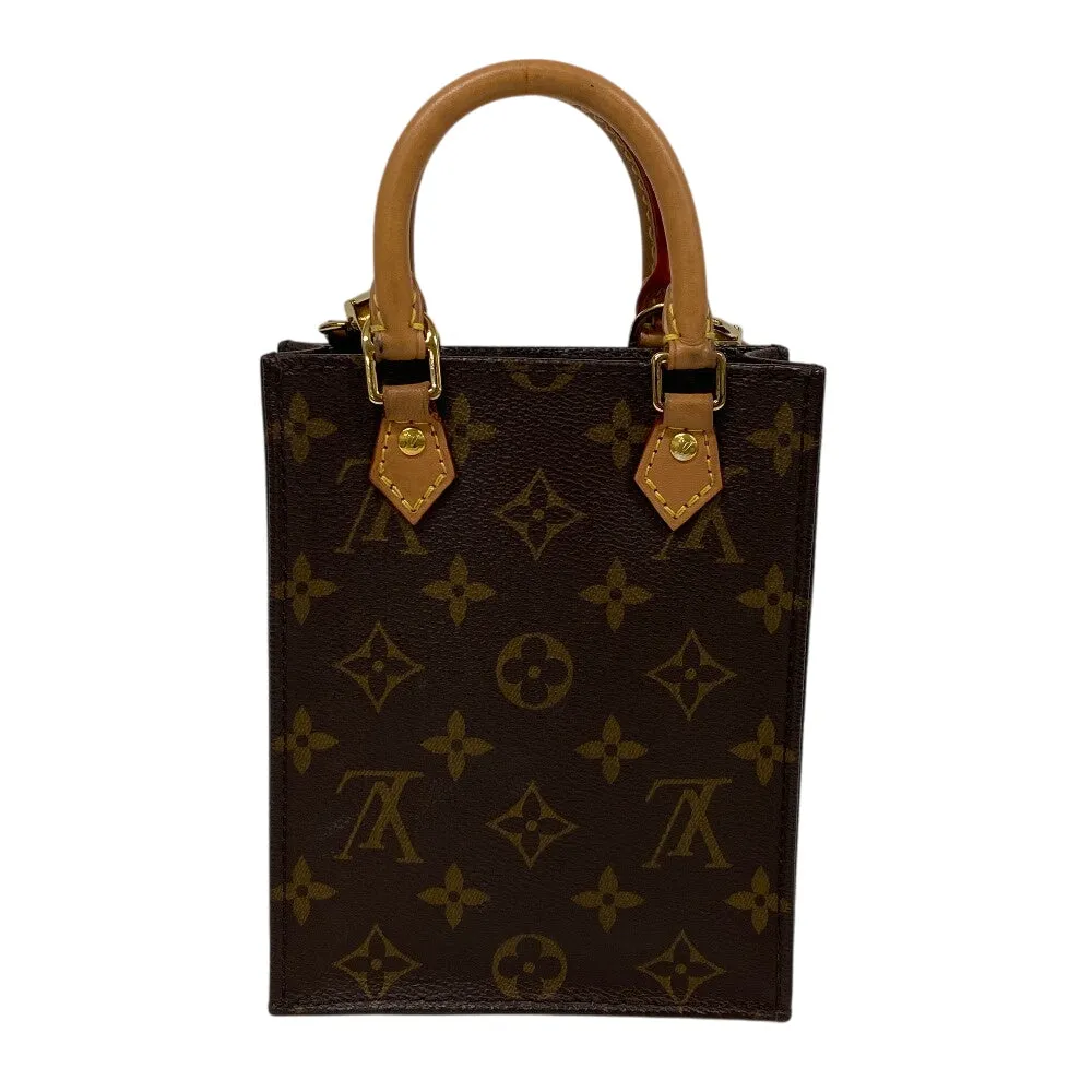 LOUIS VUITTON Shoulder Bag M69442 leather Brown Monogram Eclipse Petit Sac Plat