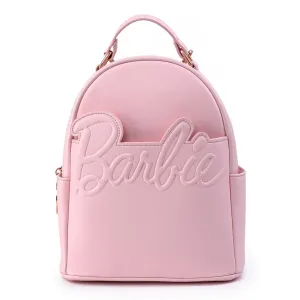 Loungefly X Barbie? Logo Rose Gold Chain Strap Convertible Mini Backpack