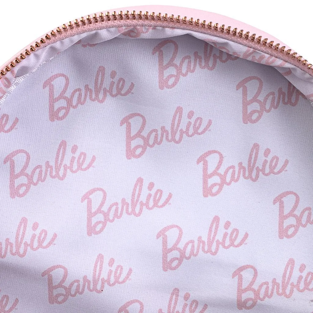Loungefly X Barbie? Logo Rose Gold Chain Strap Convertible Mini Backpack