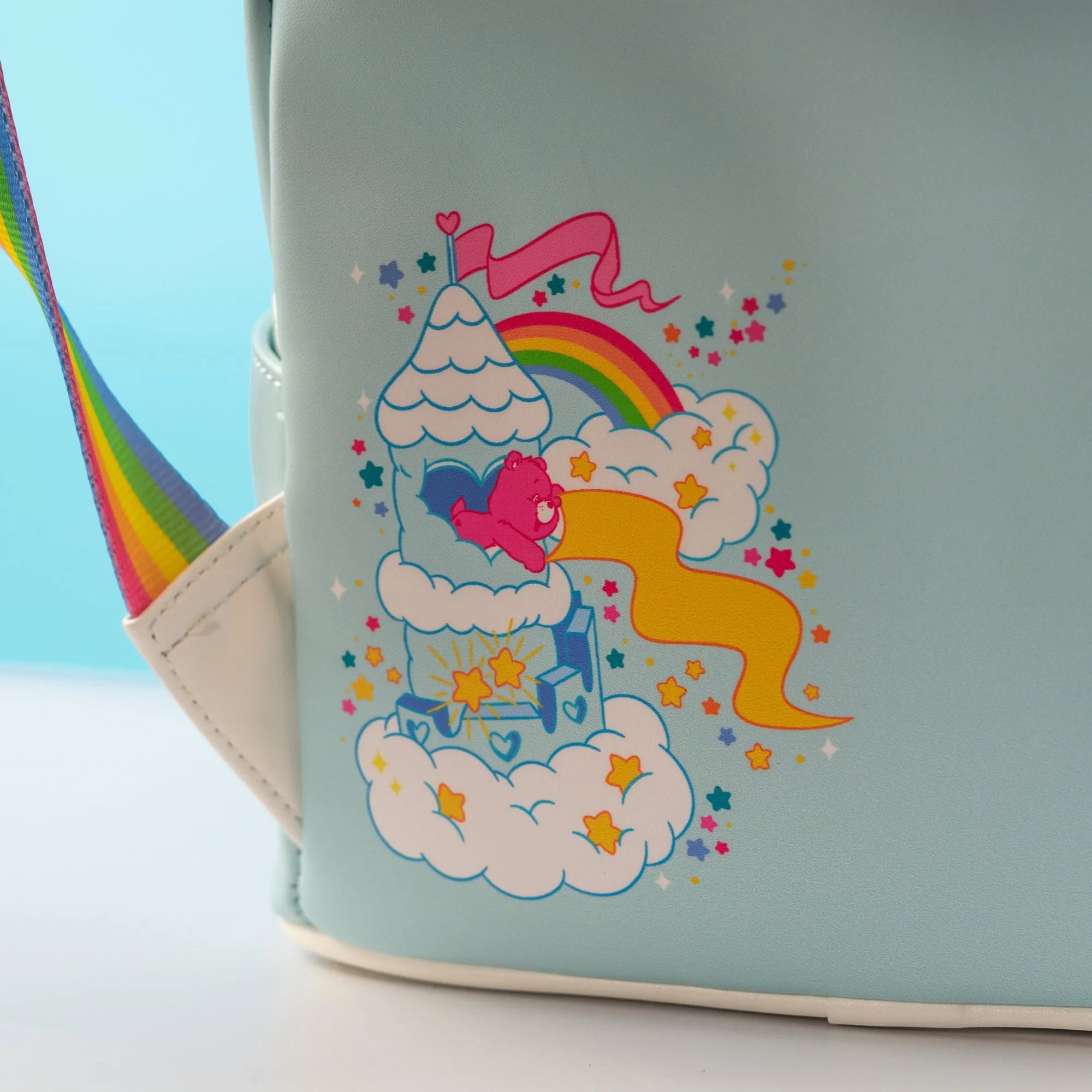 Loungefly x Care Bears Care-A-Lot Castle Mini Backpack