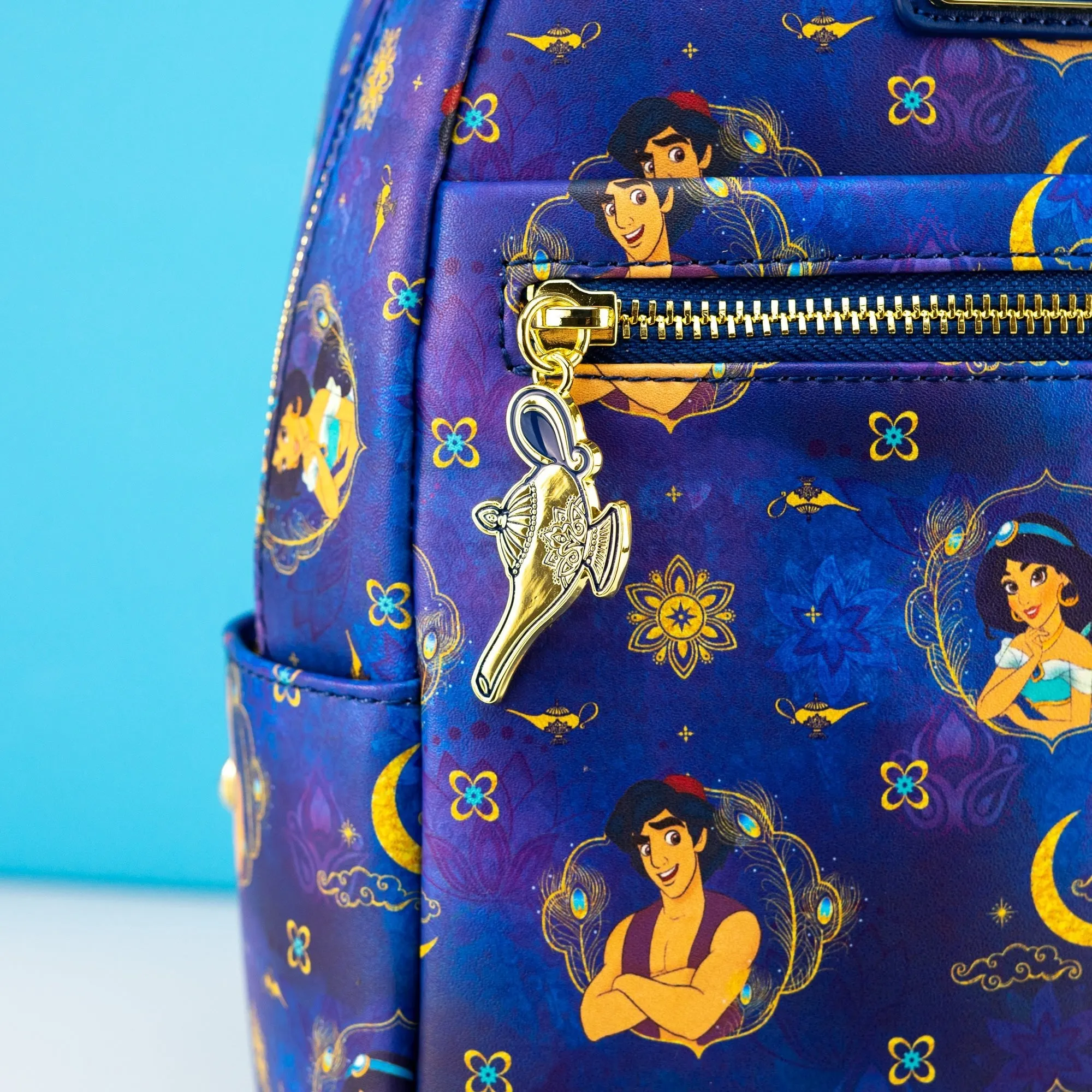 Loungefly x Disney Aladdin Princess Jasmine and Aladdin Print Mini Backpack