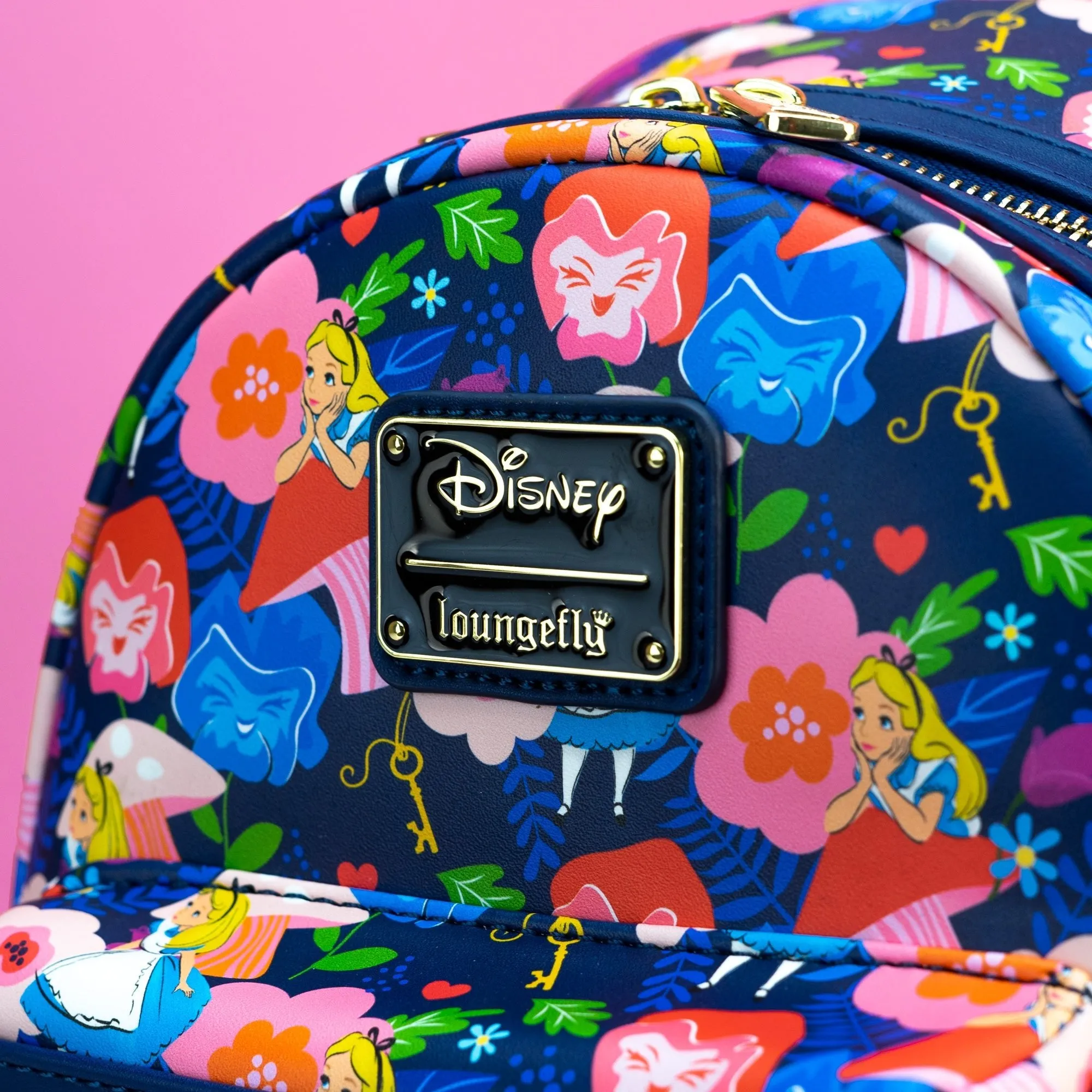 Loungefly x Disney Alice in Wonderland Characters AOP Mini Backpack (LASR)