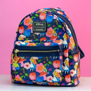 Loungefly x Disney Alice in Wonderland Characters AOP Mini Backpack (LASR)