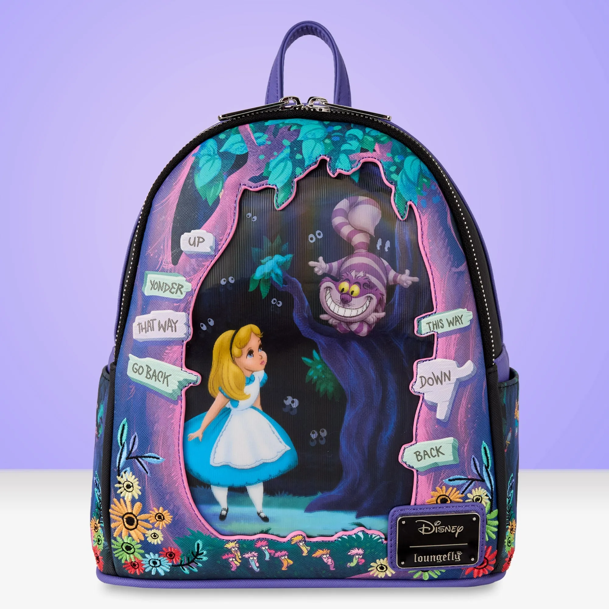 Loungefly x Disney Alice in Wonderland Tulgey Wood Mini Backpack