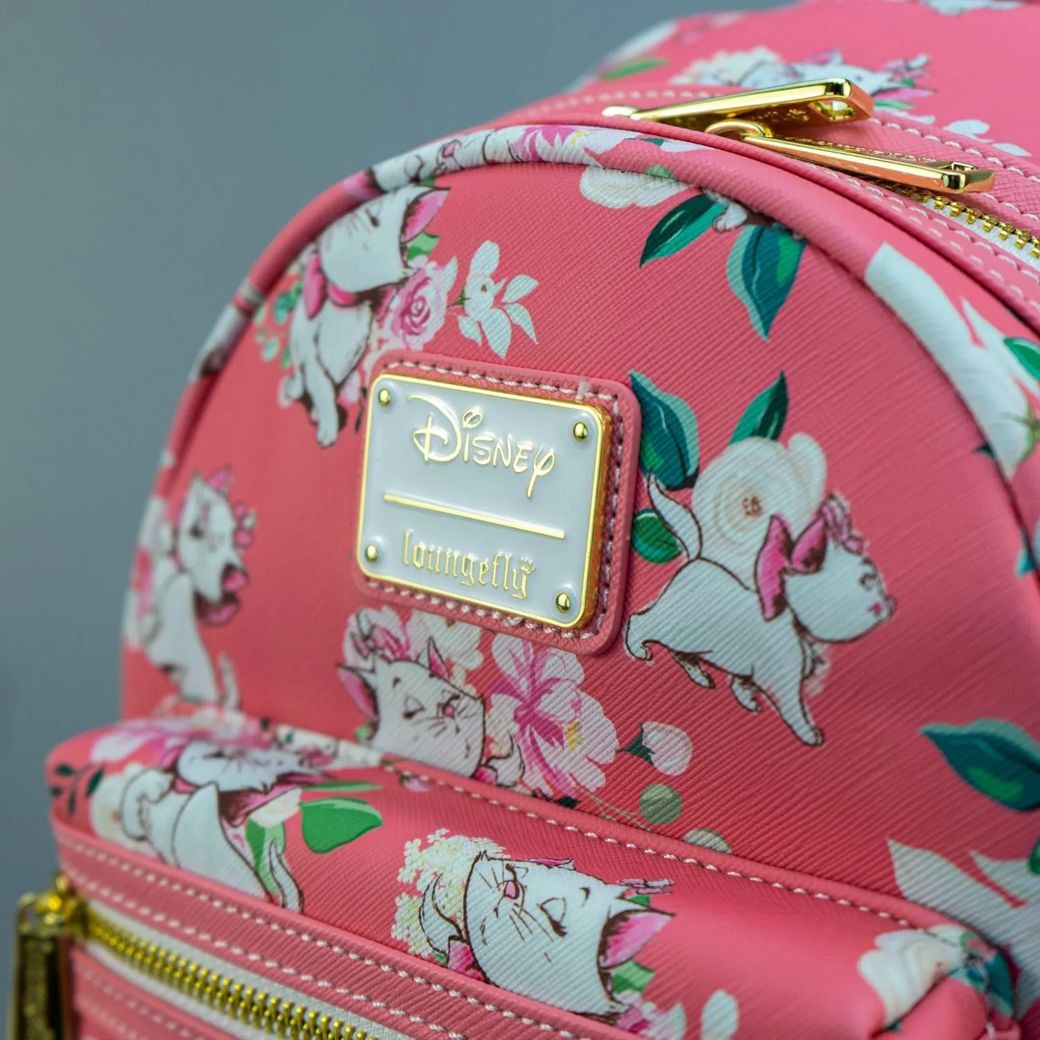 Loungefly x Disney Aristocats Marie Pink Floral Print Mini Backpack