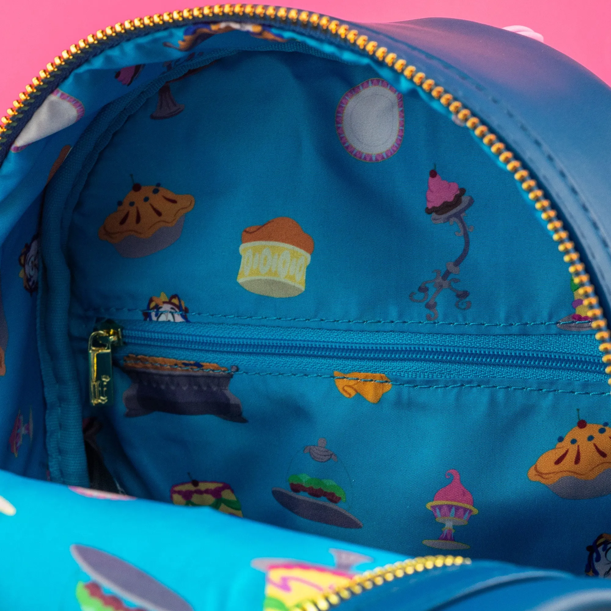 Loungefly x Disney Beauty and The Beast Cogsworth Be Our Guest Mini Backpack