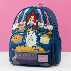 Loungefly x Disney Beauty and The Beast Cogsworth Be Our Guest Mini Backpack