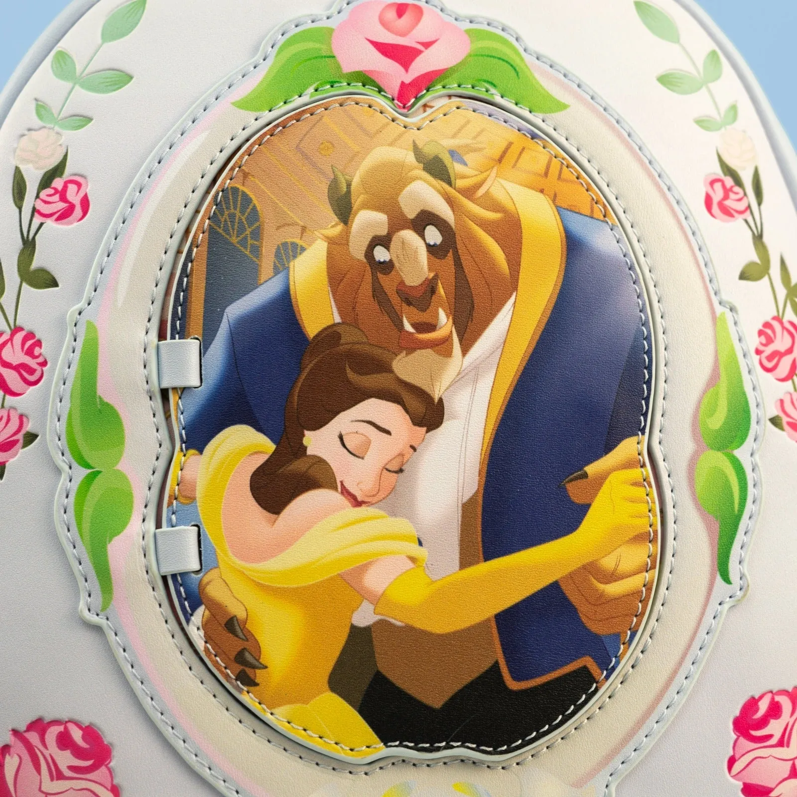 Loungefly x Disney Beauty and The Beast Floral Mirror Mini Backpack