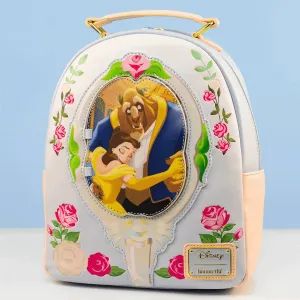 Loungefly x Disney Beauty and The Beast Floral Mirror Mini Backpack