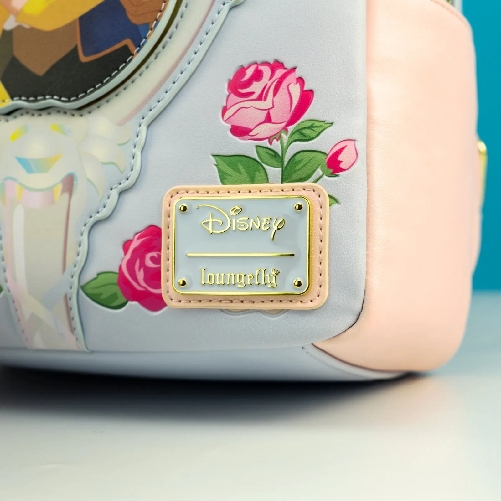 Loungefly x Disney Beauty and The Beast Floral Mirror Mini Backpack