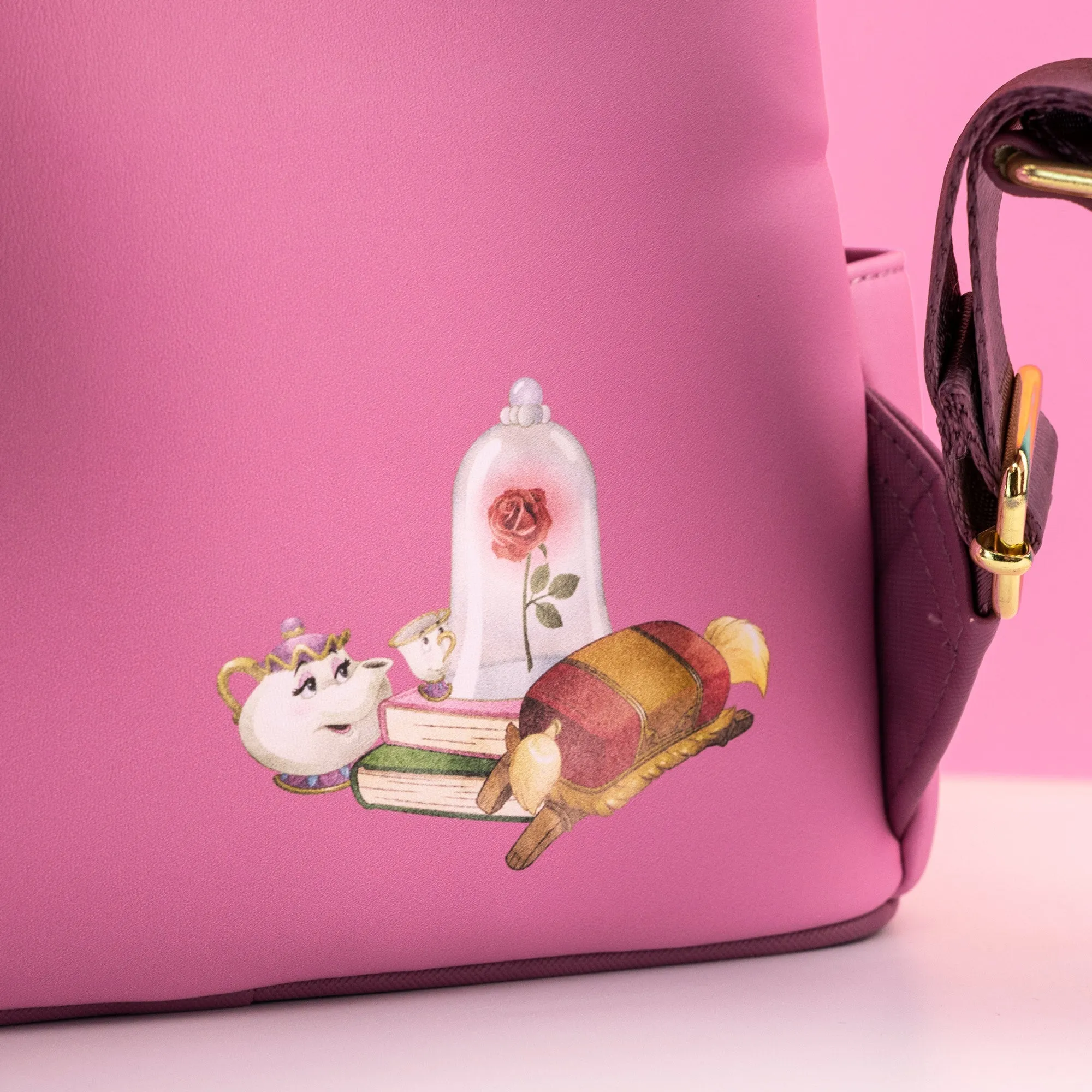 Loungefly x Disney Beauty and the Beast Pastel Character Ensemble Mini Backpack