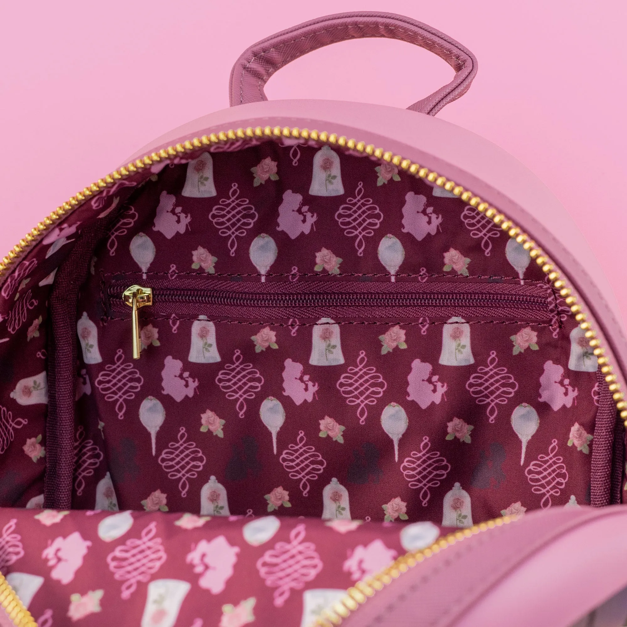 Loungefly x Disney Beauty and the Beast Pastel Character Ensemble Mini Backpack