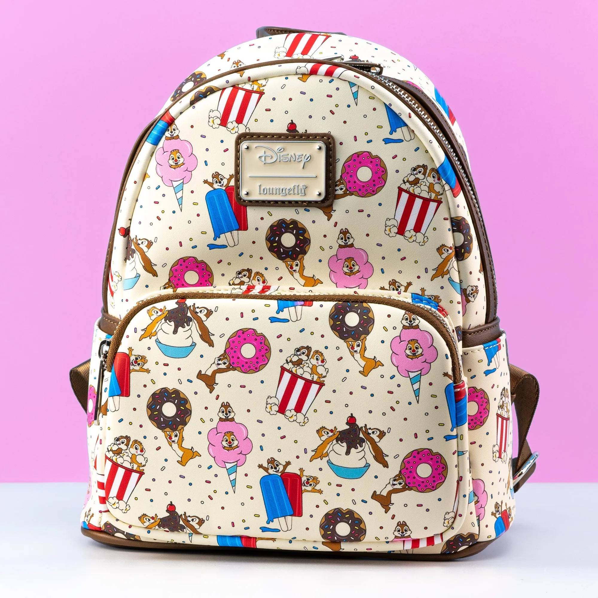 Loungefly x Disney Chip and Dale Snackies All Over Print Mini Backpack