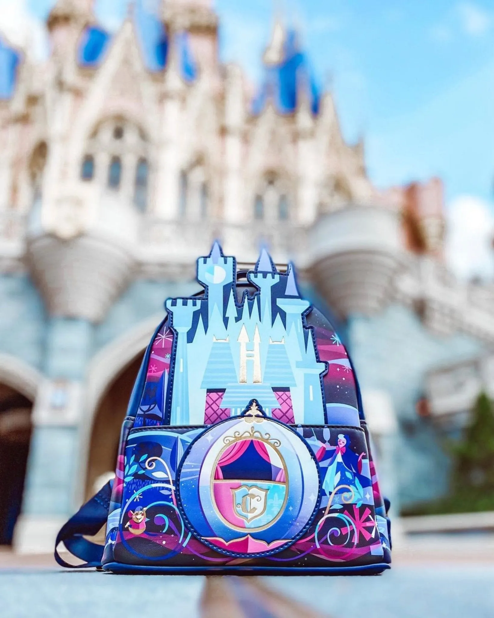 Loungefly x Disney Cinderella Castle Mini Backpack
