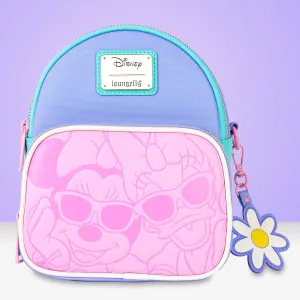 Loungefly x Disney Daisy Duck & Minnie Mouse Mini Convertible Backpack