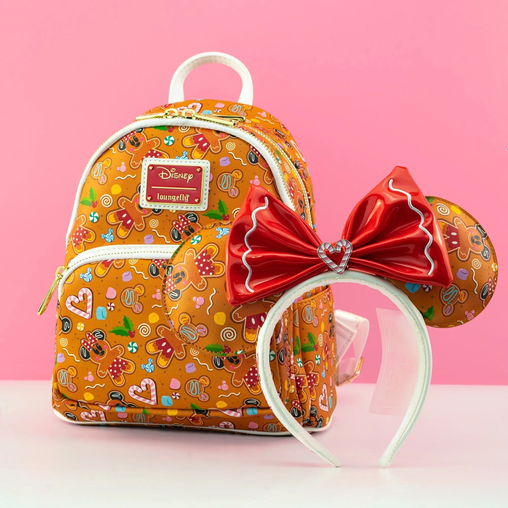 Loungefly x Disney Gingerbread All Over Print Mini Backpack and Headband Set