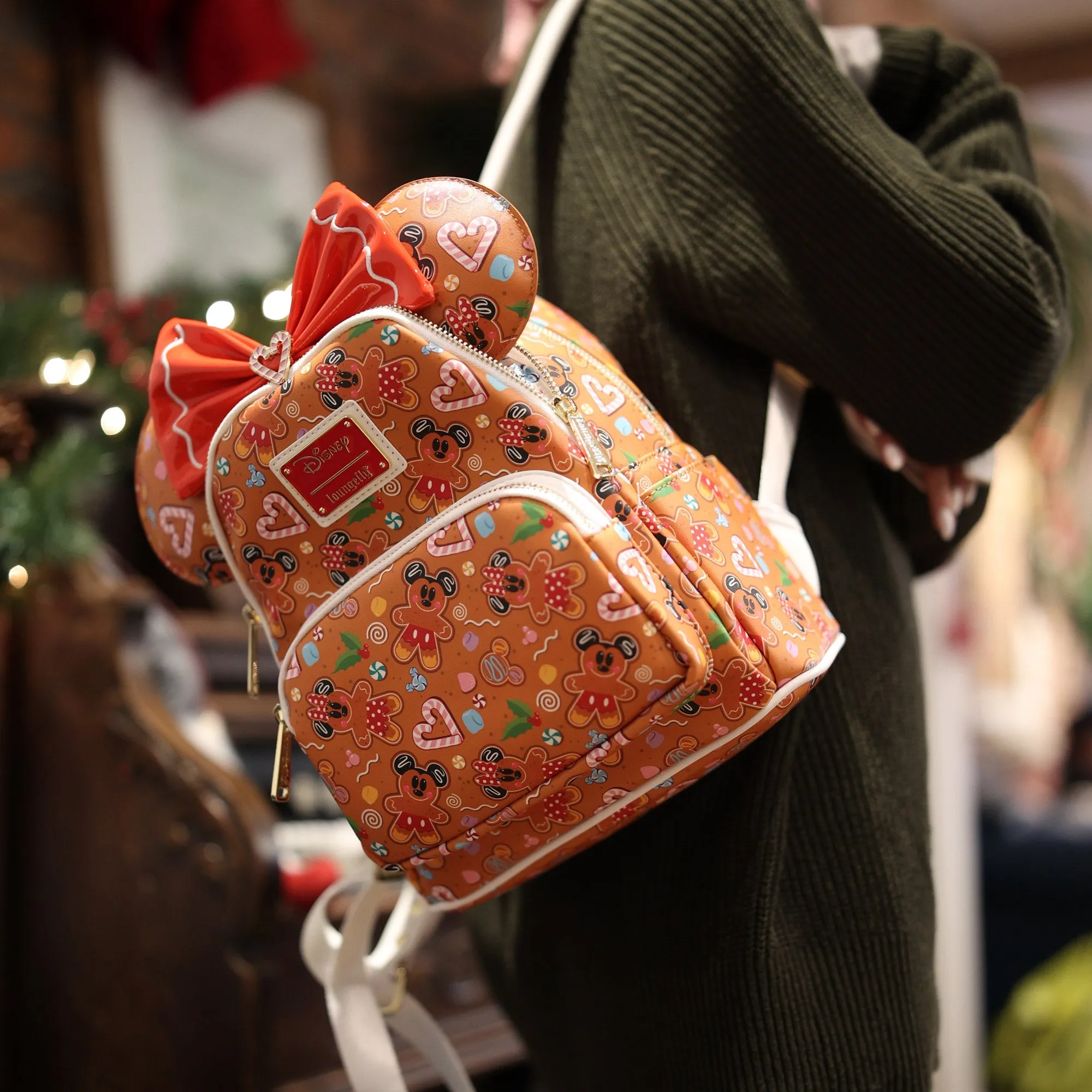 Loungefly x Disney Gingerbread All Over Print Mini Backpack and Headband Set