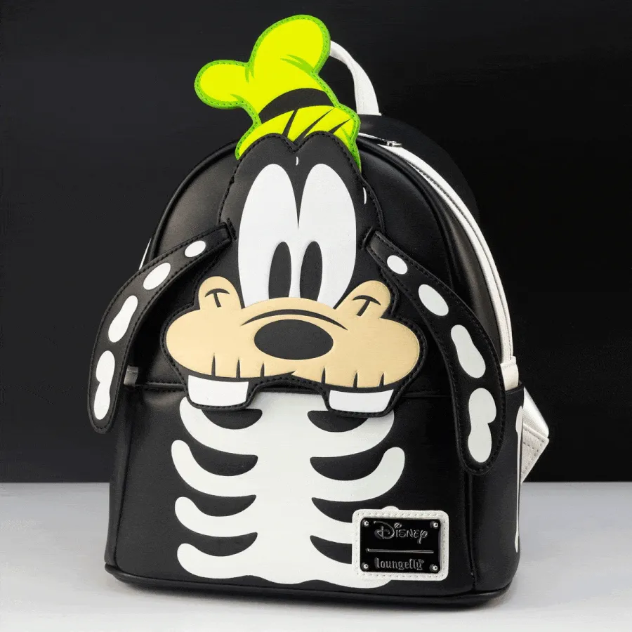 Loungefly x Disney Goofy Glow in the Dark Skeleton Cosplay Mini Backpack