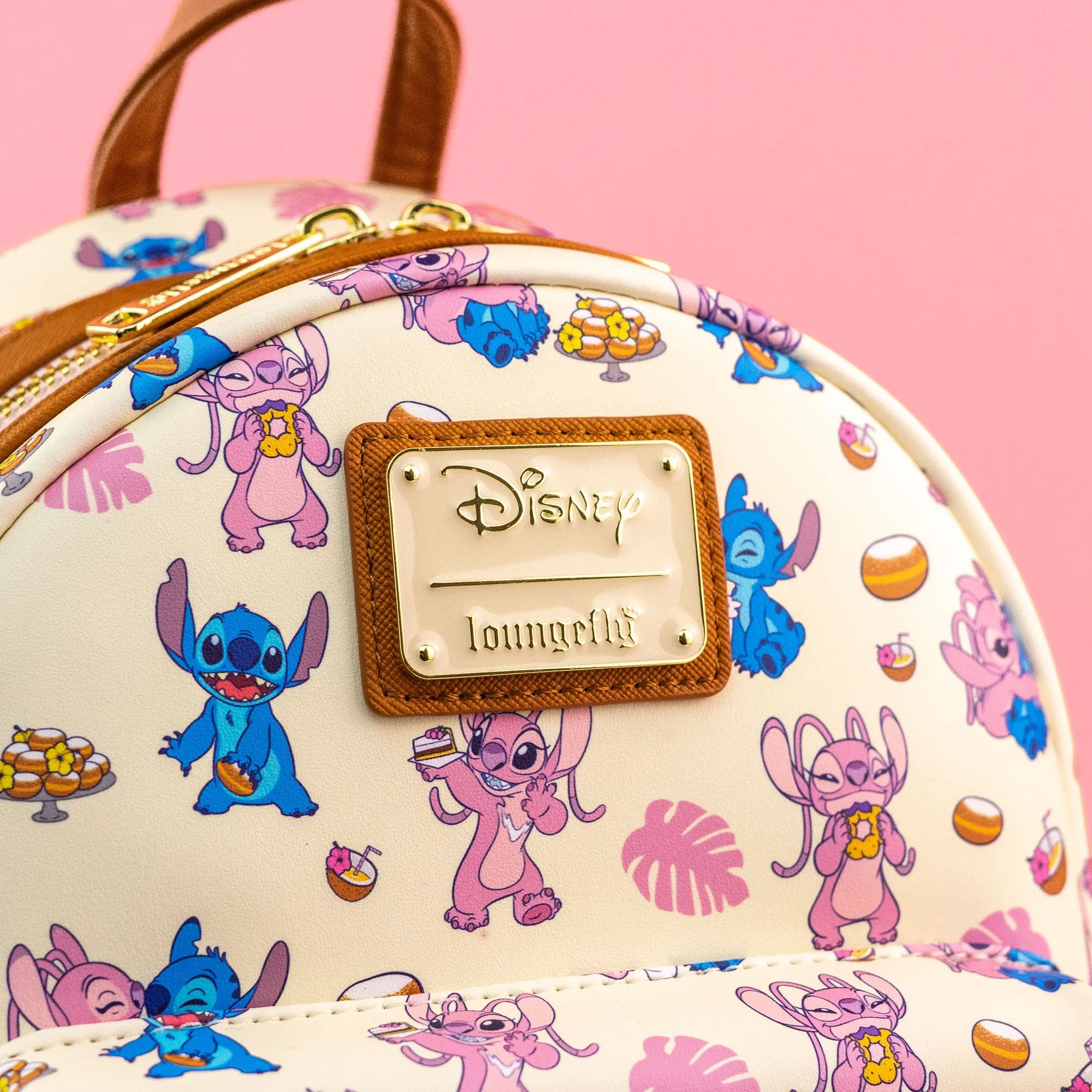 Loungefly x Disney Lilo & Stitch Angel and Stitch Sweet Treats Print Mini Backpack