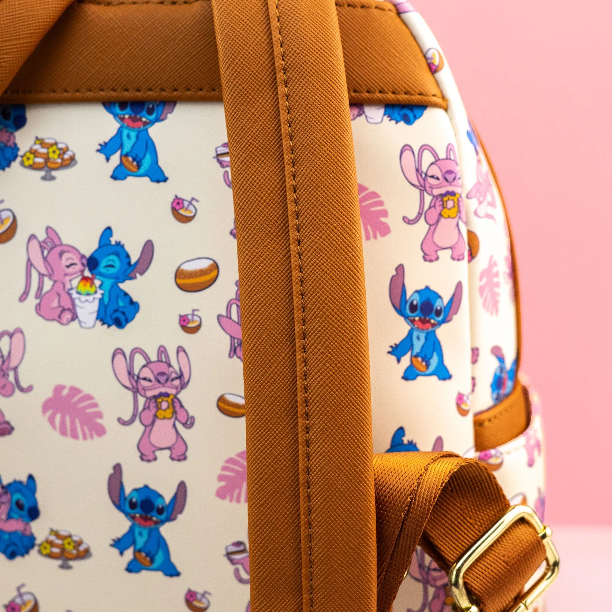 Loungefly x Disney Lilo & Stitch Angel and Stitch Sweet Treats Print Mini Backpack