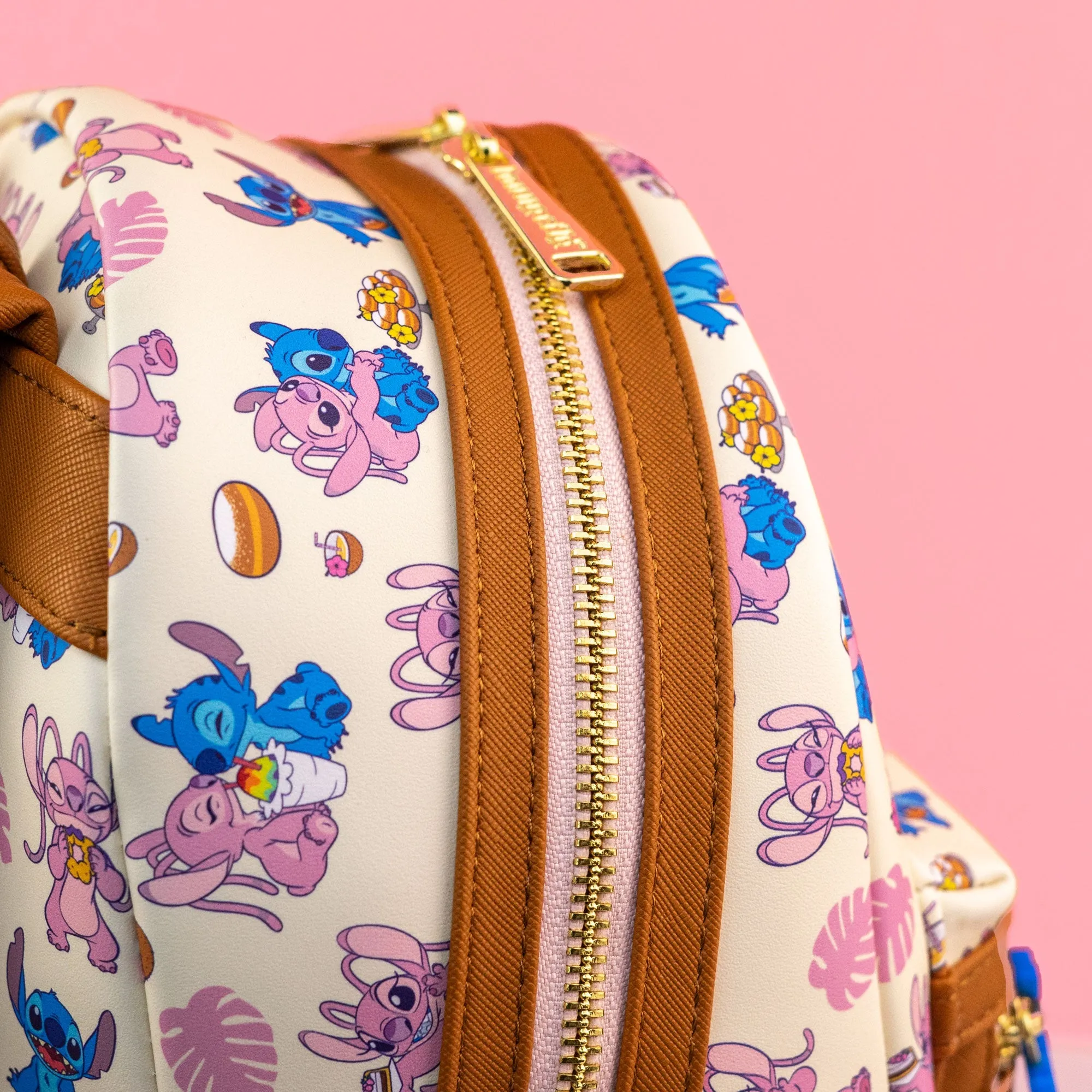 Loungefly x Disney Lilo & Stitch Angel and Stitch Sweet Treats Print Mini Backpack