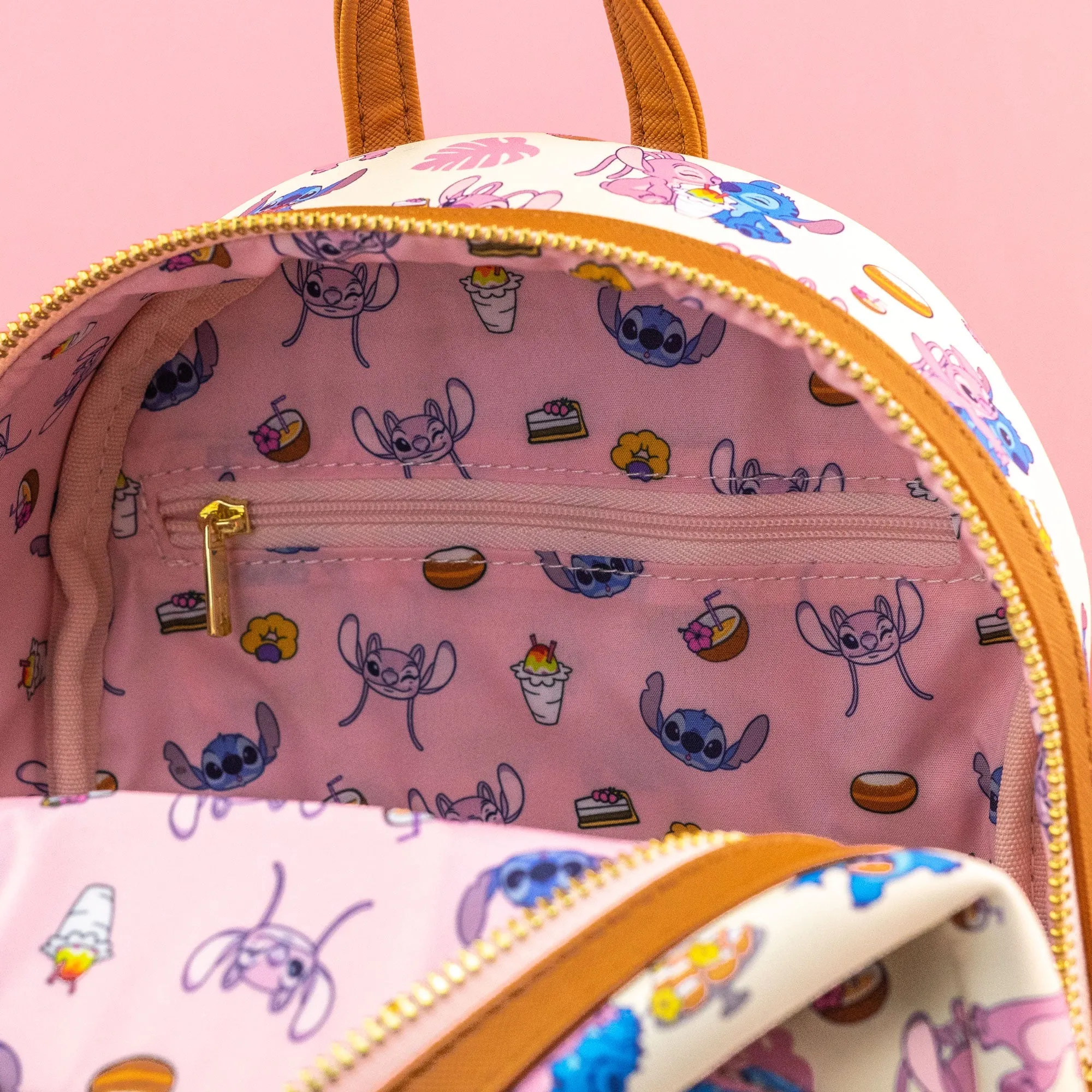Loungefly x Disney Lilo & Stitch Angel and Stitch Sweet Treats Print Mini Backpack