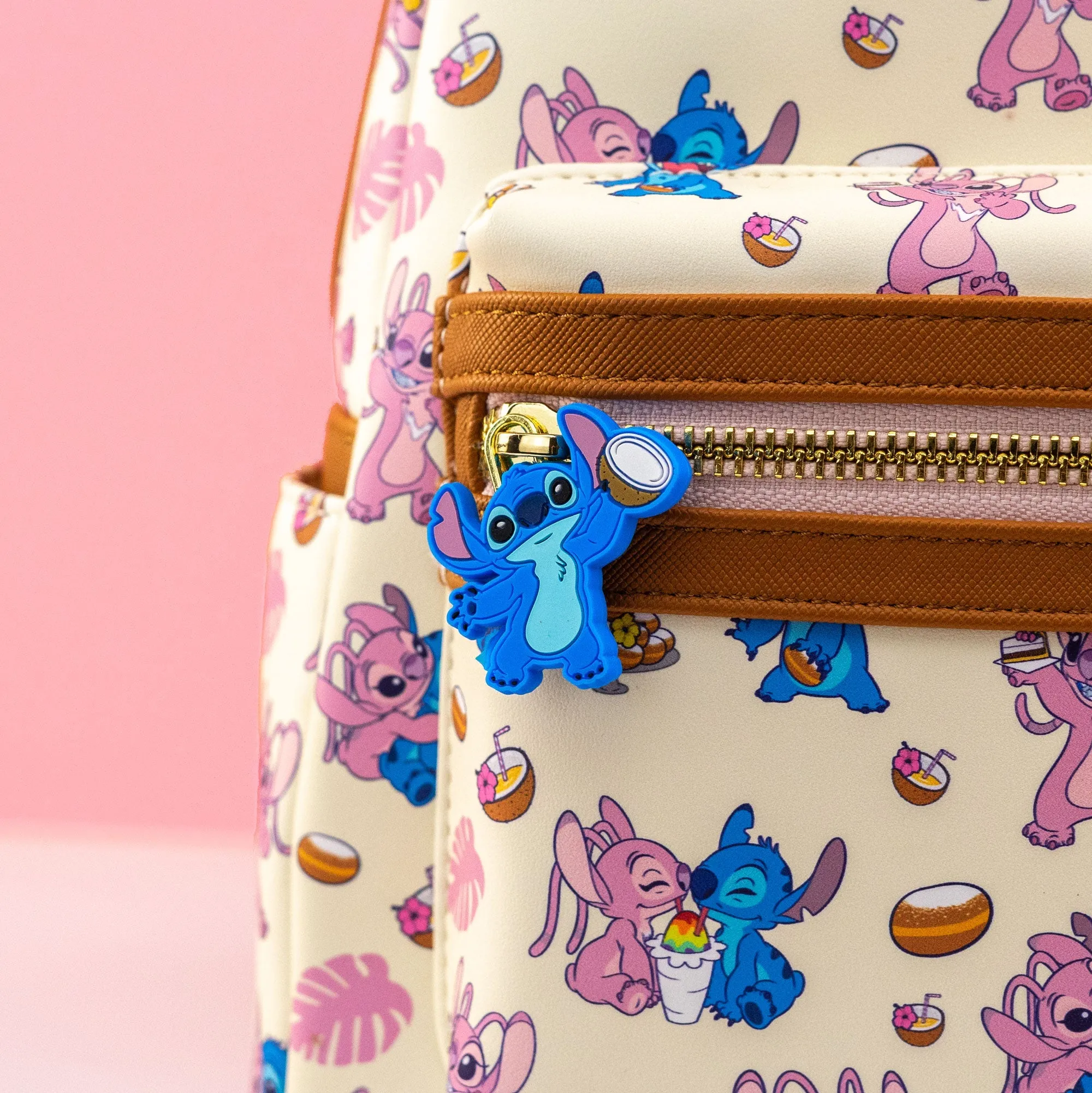 Loungefly x Disney Lilo & Stitch Angel and Stitch Sweet Treats Print Mini Backpack