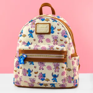 Loungefly x Disney Lilo & Stitch Angel and Stitch Sweet Treats Print Mini Backpack